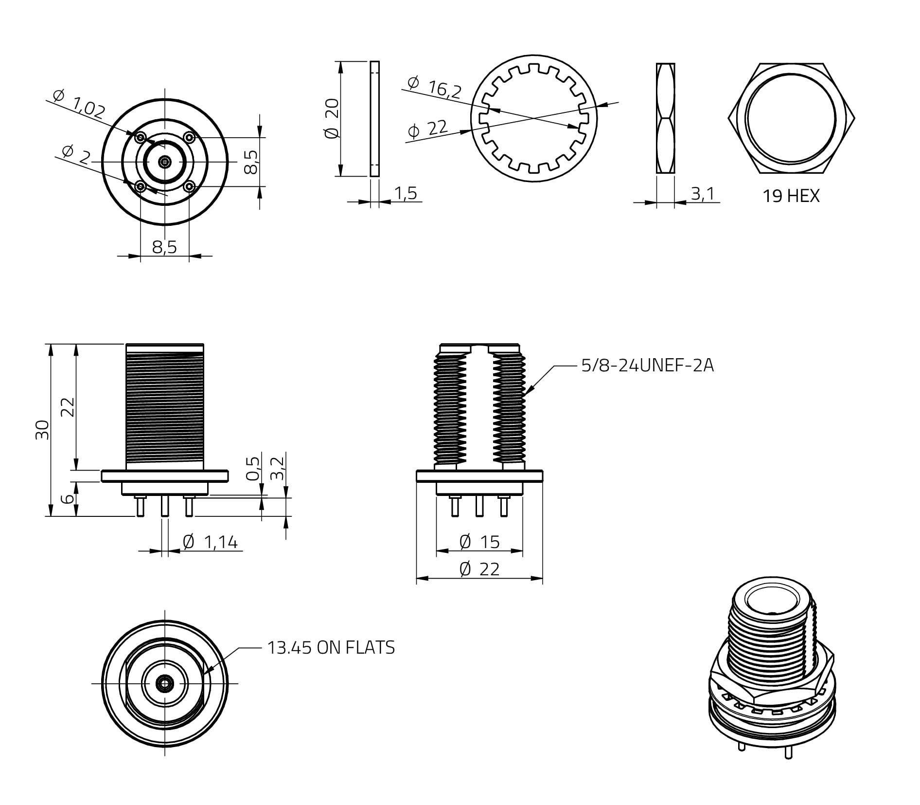 WRNTYPE N Type PCB Connectors Electromechanical Components Würth